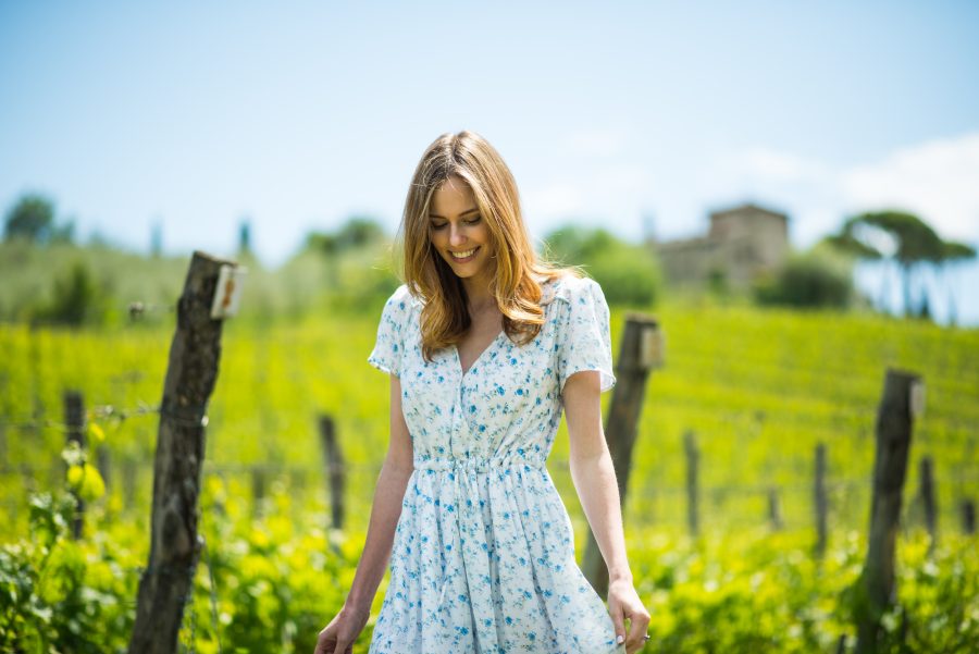 Alyssa Campanella The A List blog Miss USA 2011 Chianti Tuscany vineyards Christy Dawn Dawn Dress