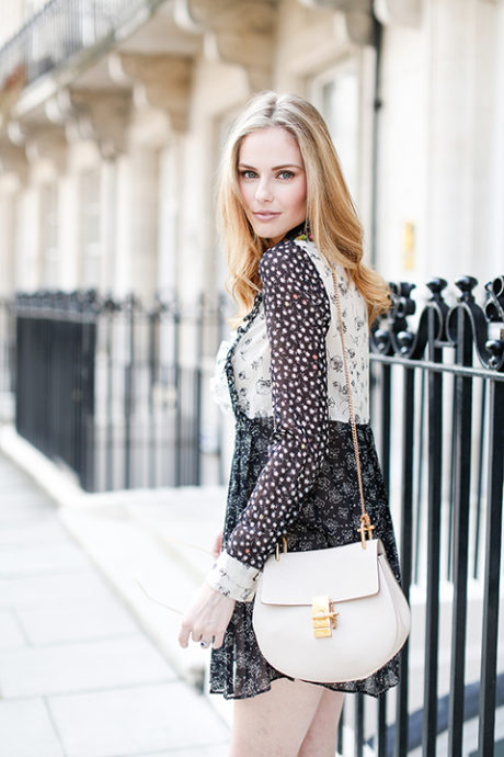 Miss USA 2011 Alyssa Campanella of The A List blog wearing REDValentino at their flagship opening in London during LFW