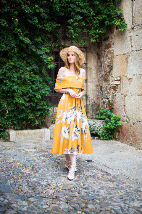 Miss USA 2011 of The A List blog wearing ASOS in Caceres, Spain
