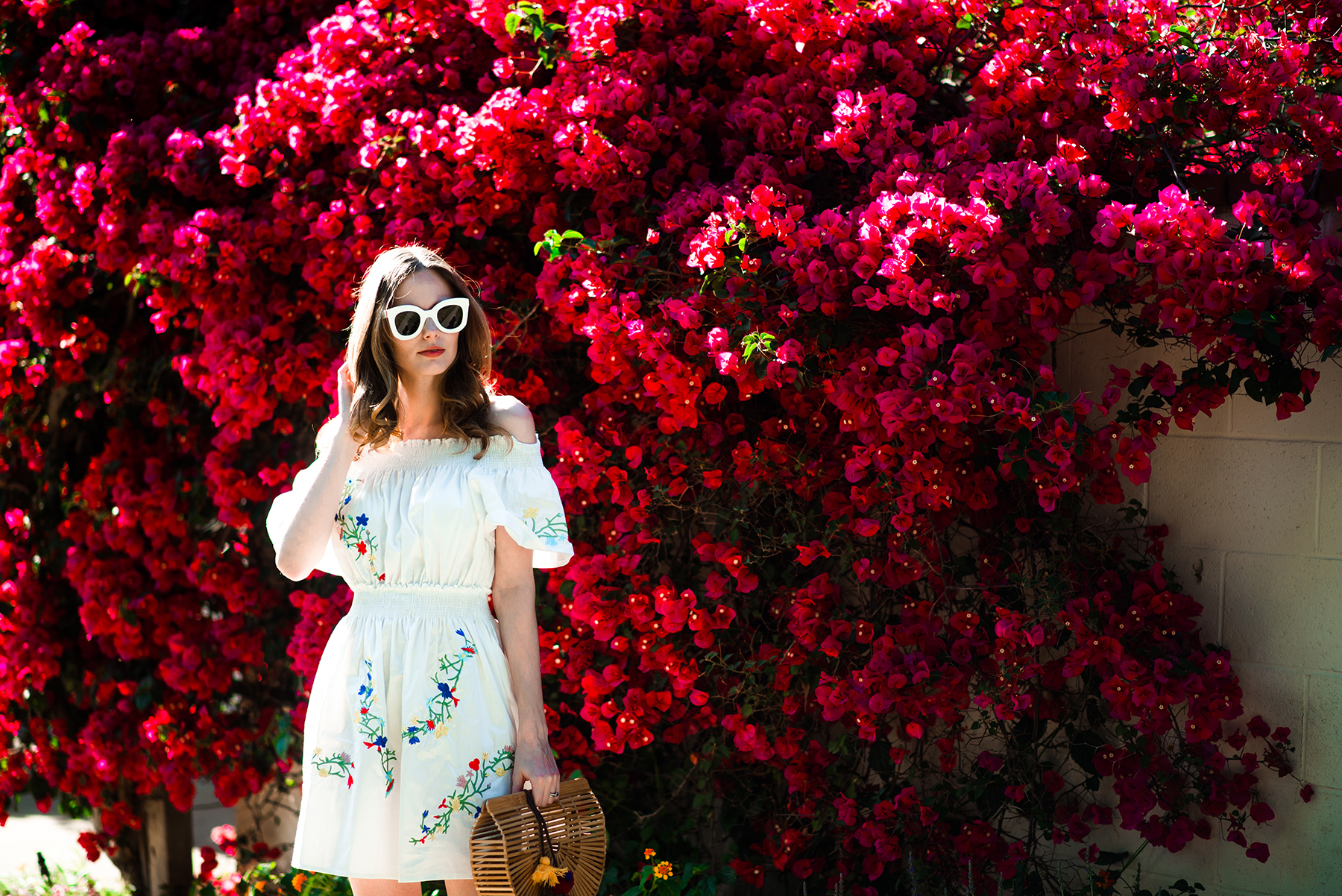 Alyssa Campanella The A List Colorful Spring Style Storets dress Cult Gaia Ark bag