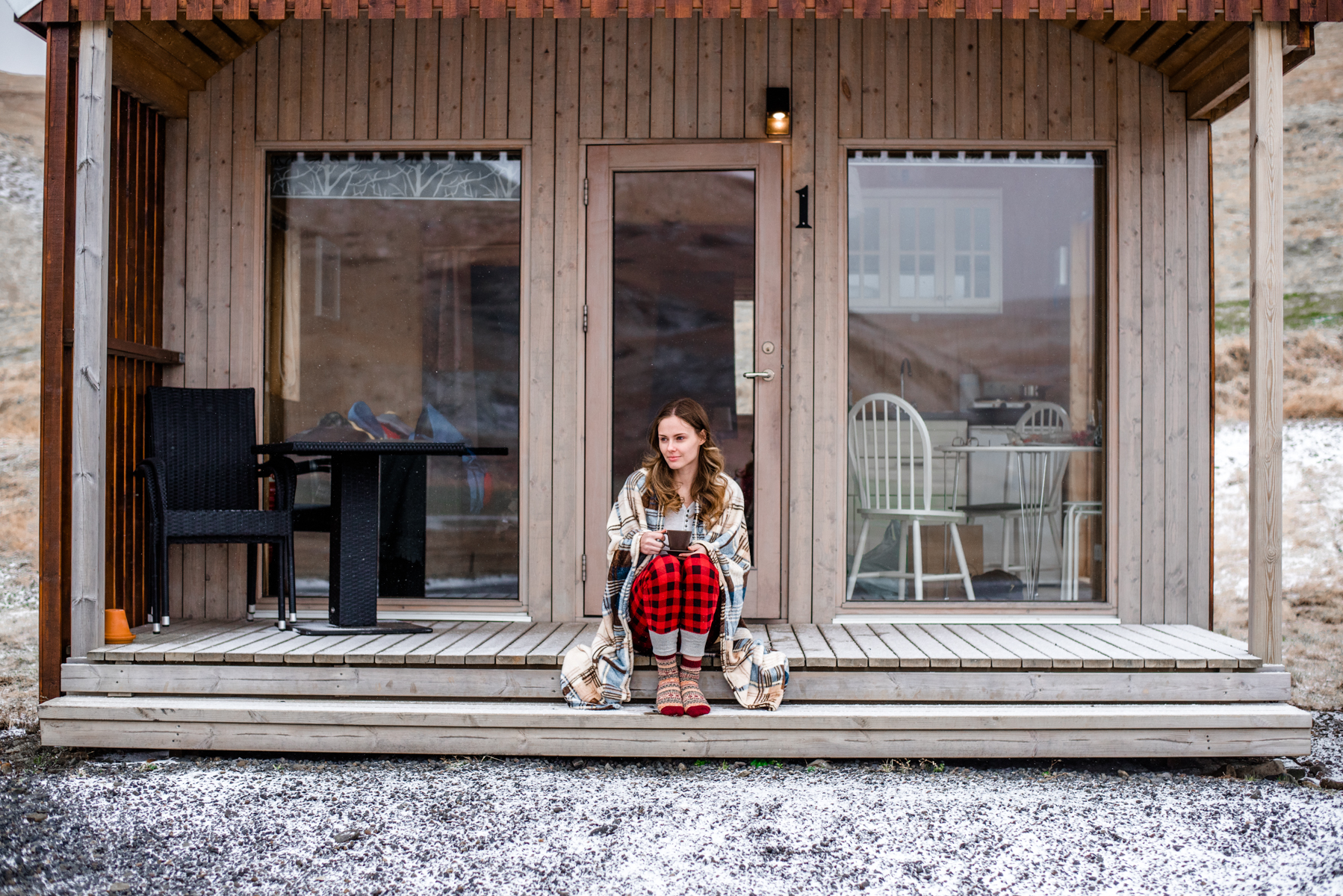 Alyssa Campanella of The A List blog at Gotur Cottage on a road trip from Akureyri to Vik, Iceland