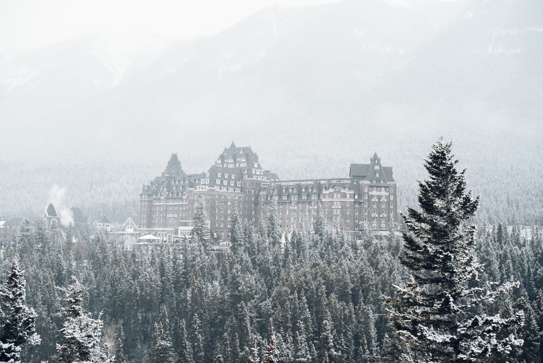 Alyssa Campanella of The A List blog experiences romance in the snow with her husband in Banff, Alberta, Canada at the Fairmont Banff Springs