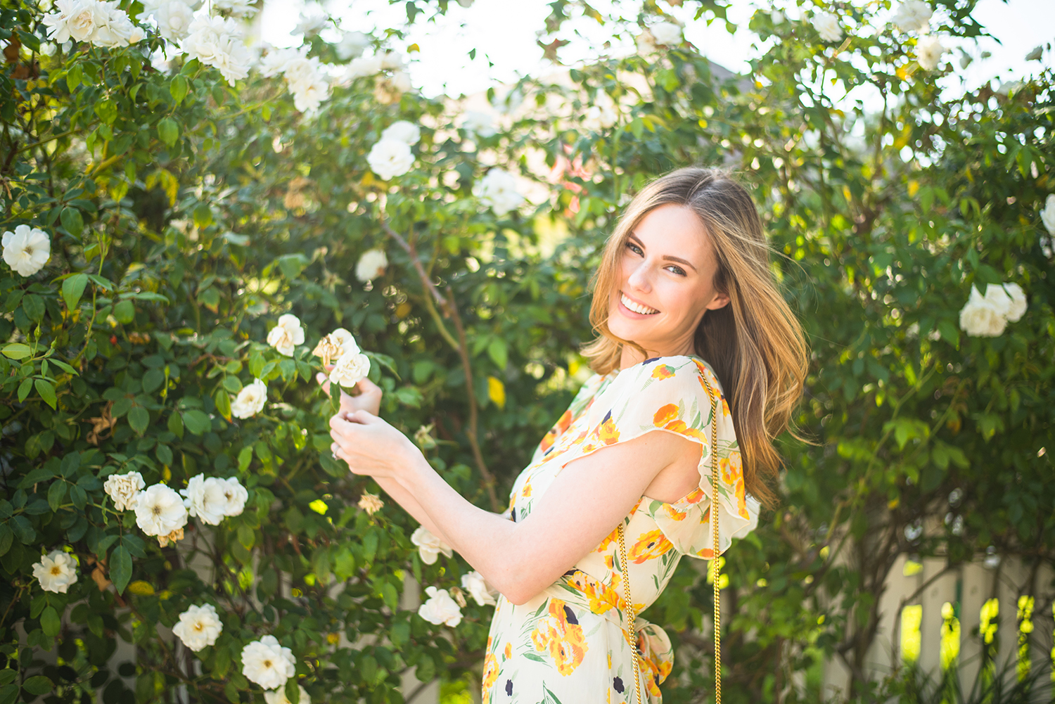 Miss USA 2011 Alyssa Campanella of The A List blog wearing an Asos Floral Tea Dress