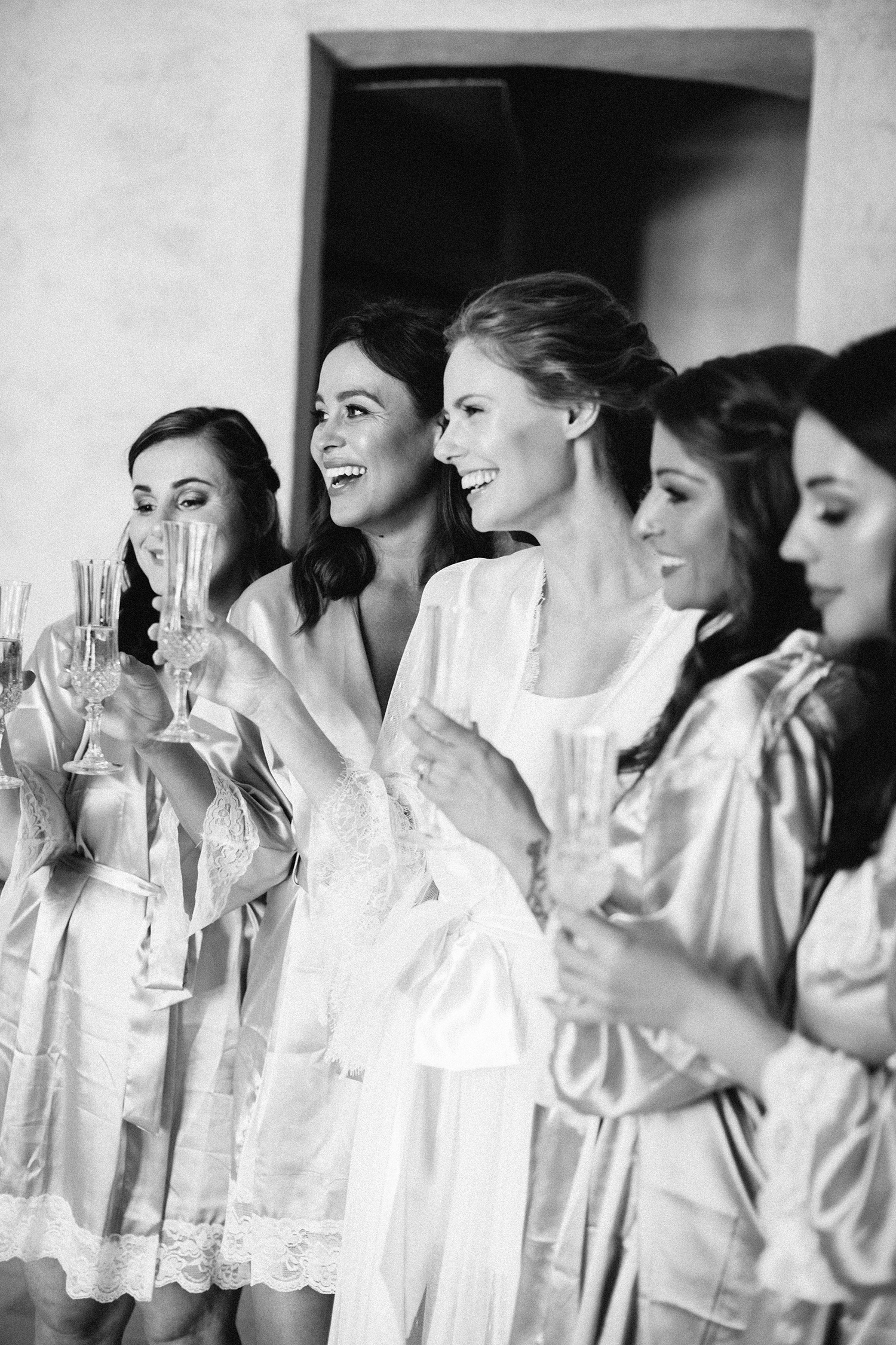 Miss USA 2011 Alyssa Campanella of The A List blog with her bridesmaids at her wedding