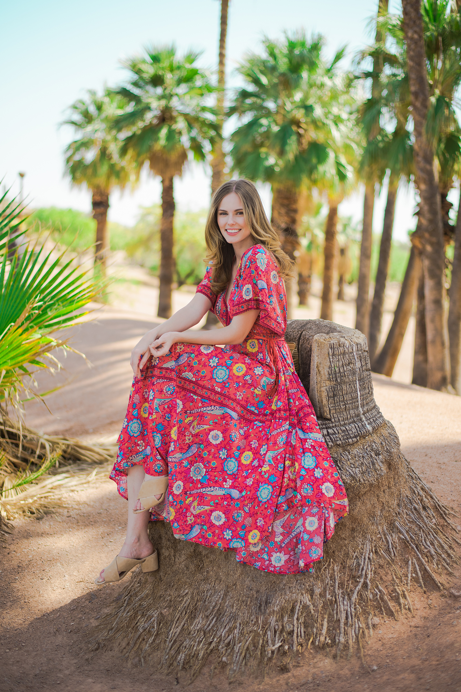 Miss USA 2011 Alyssa Campanella of The A List blog visits Scottsdale, Arizona wearing Spell Byron Bay Half Moon maxi