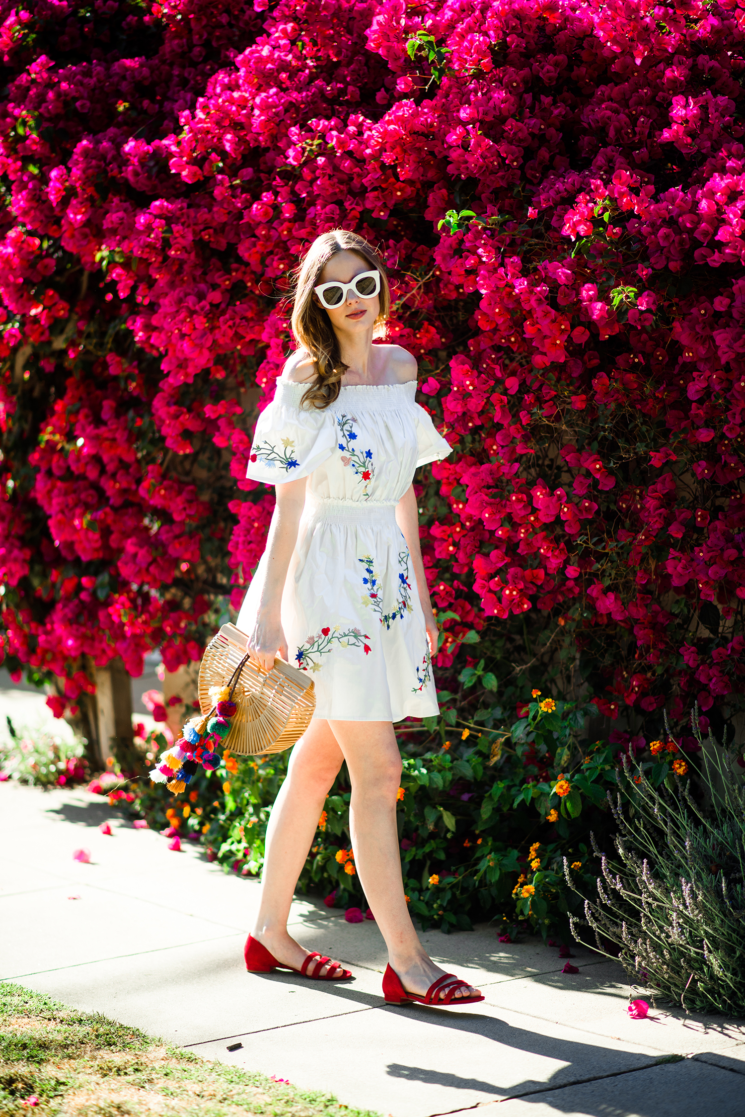 Alyssa Campanella The A List Colorful Spring Style Storets dress Cult Gaia Ark bag