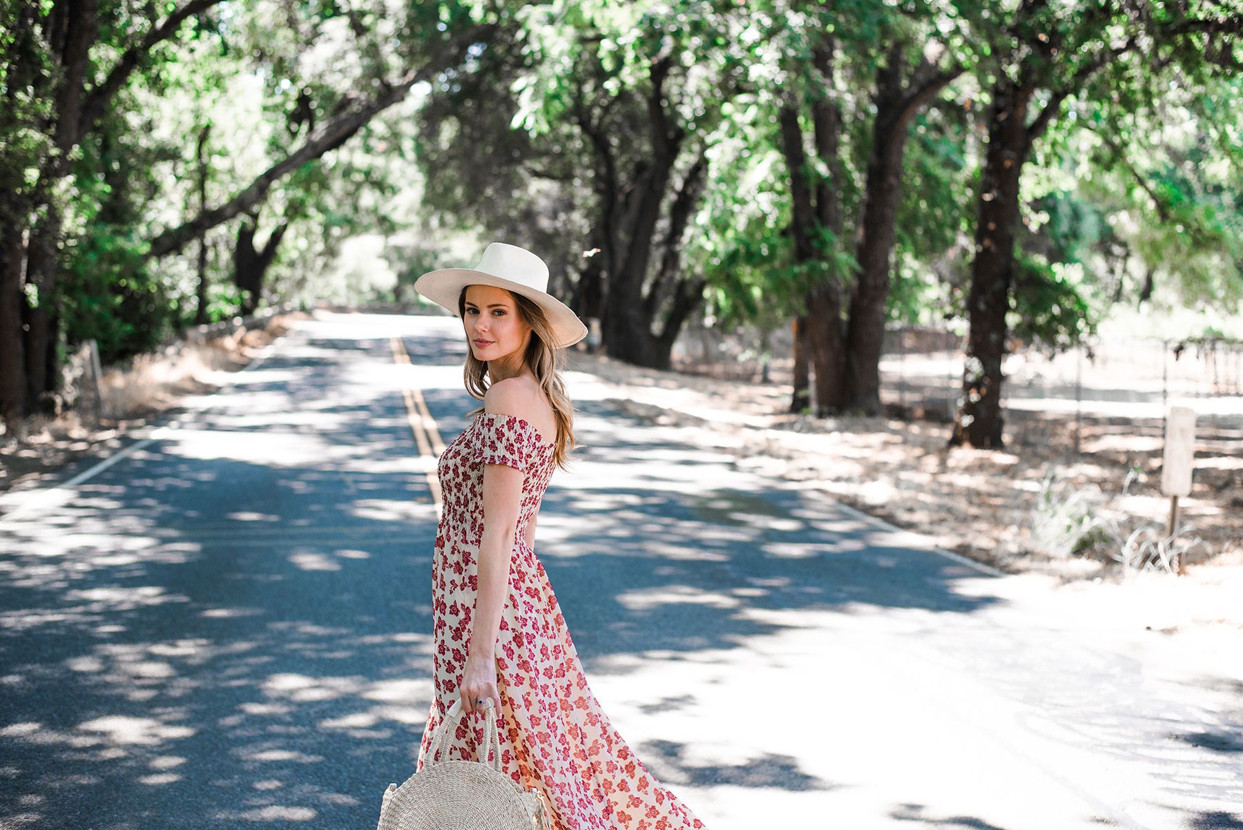 Alyssa Campanella of The A List blog visits Frog's Leap Winery outside Yountville wearing Tularosa Henderson maxi dress