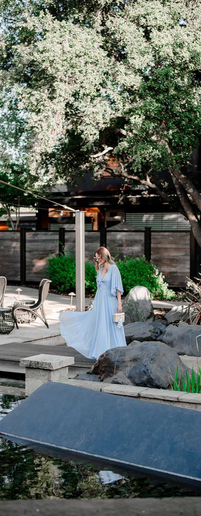 Alyssa Campanella of The A List blog visits Bardessono with Visit Napa Valley wearing Yumi Kim Forever and Always Maxi dress