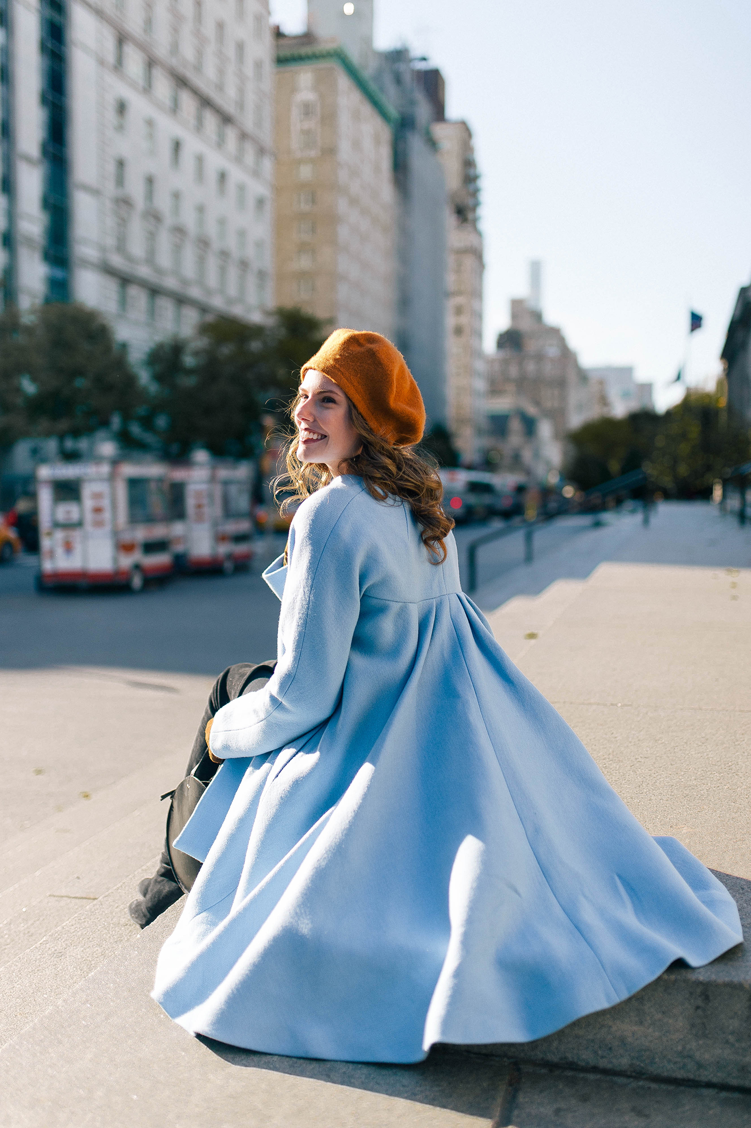 Alyssa Campanella of The A List blog in a Downton Abbey inspired look in New York