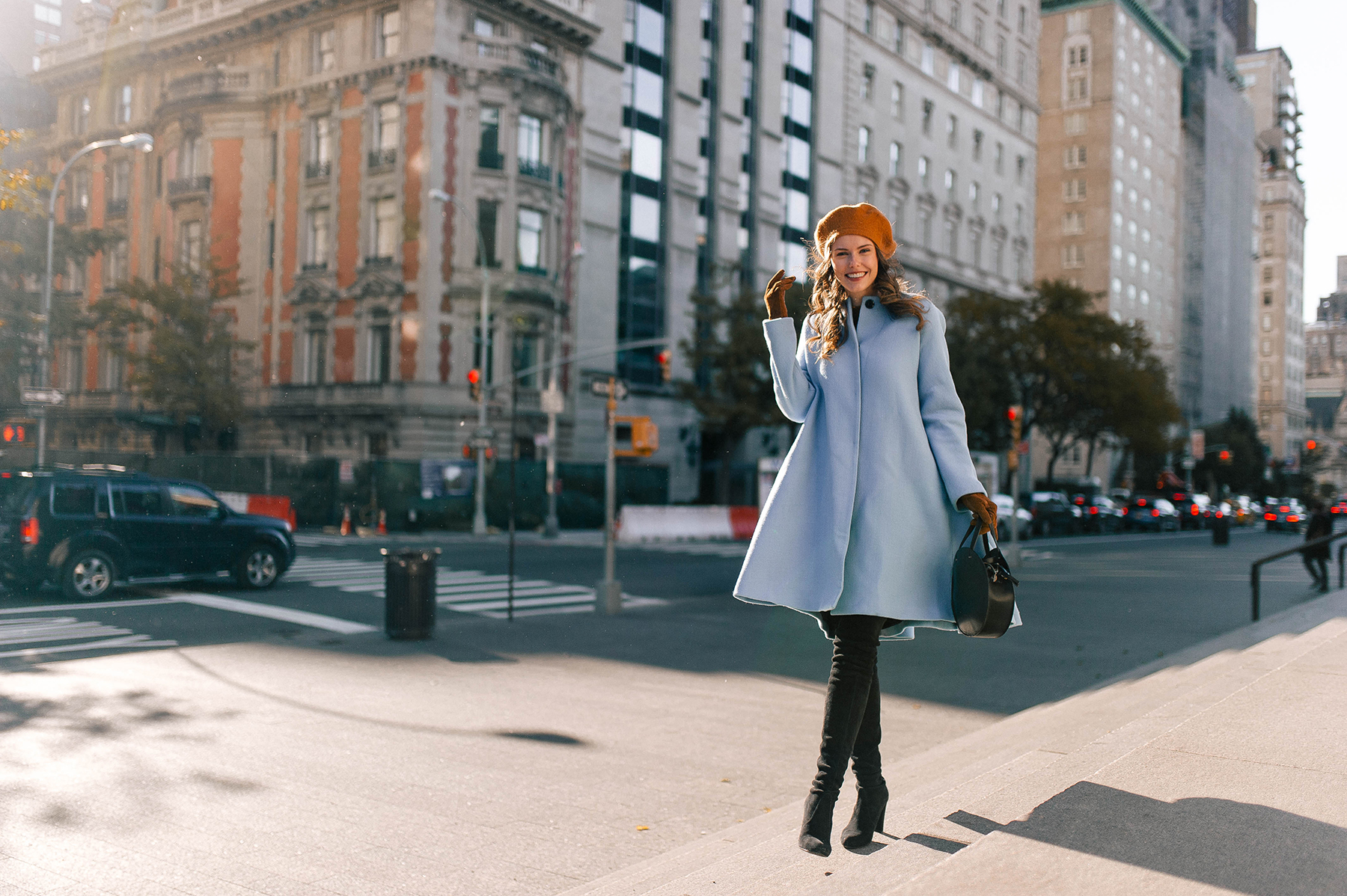 Alyssa Campanella of The A List blog in a Downton Abbey inspired look in New York