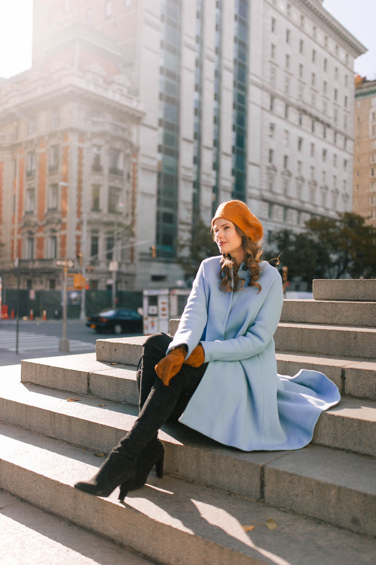 Alyssa Campanella of The A List blog in a Downton Abbey inspired look in New York