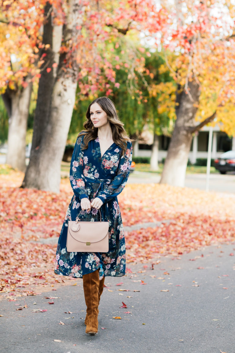 Winter Floral Dress The A List