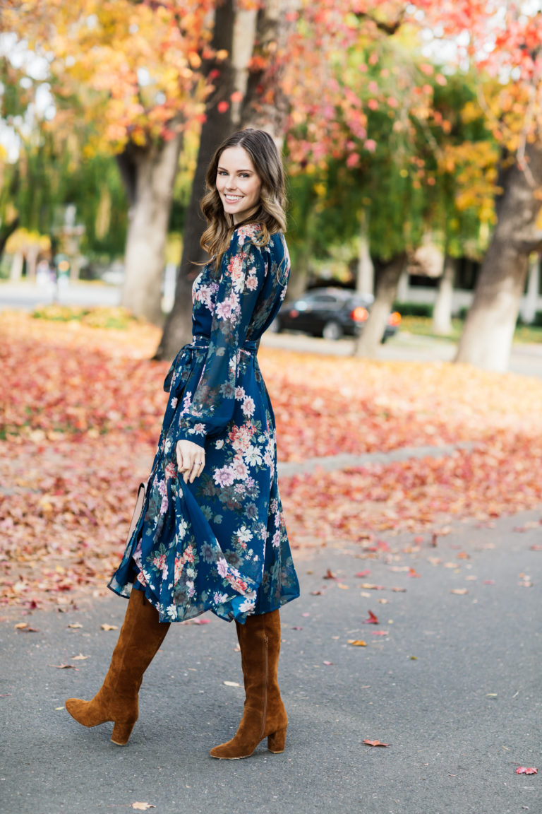 Winter Floral Dress The A List