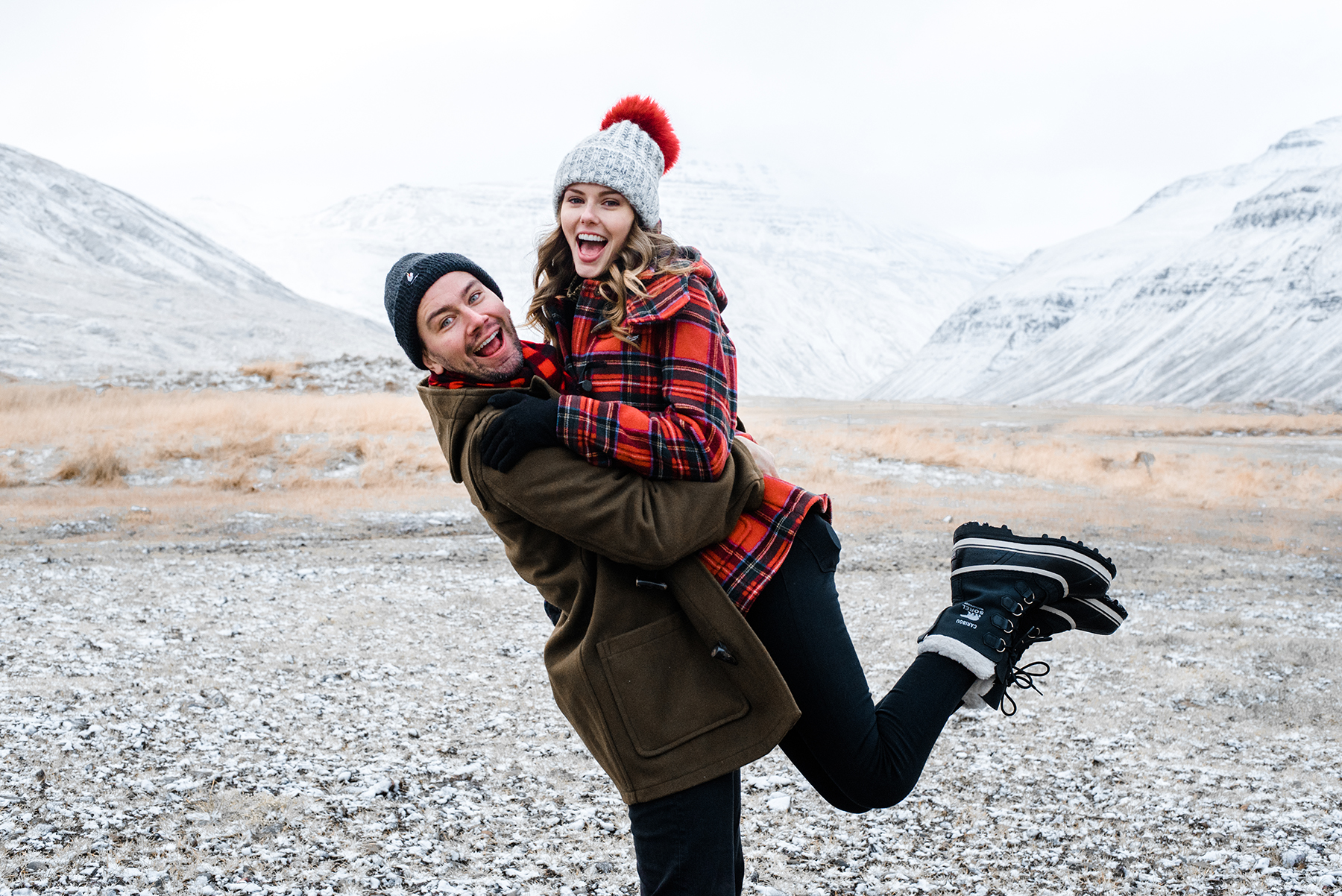 Torrance Coombs and Alyssa Campanella wish a Merry Christmas and Happy Holidays 2017 at Deplar Farm, Iceland