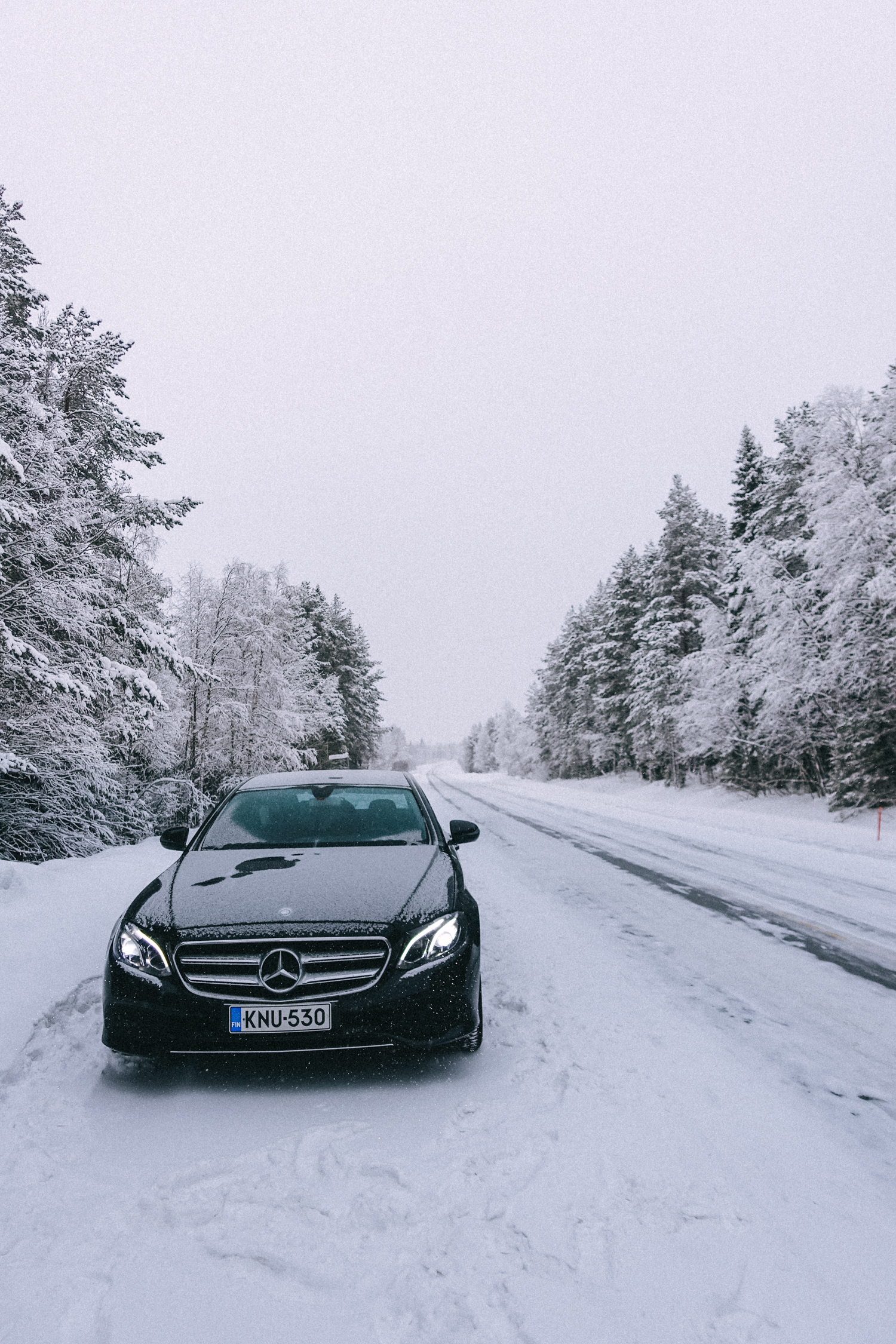 Torrance Coombs and Alyssa Campanella of The A List blog go on a winter road trip in Finland with Sixt