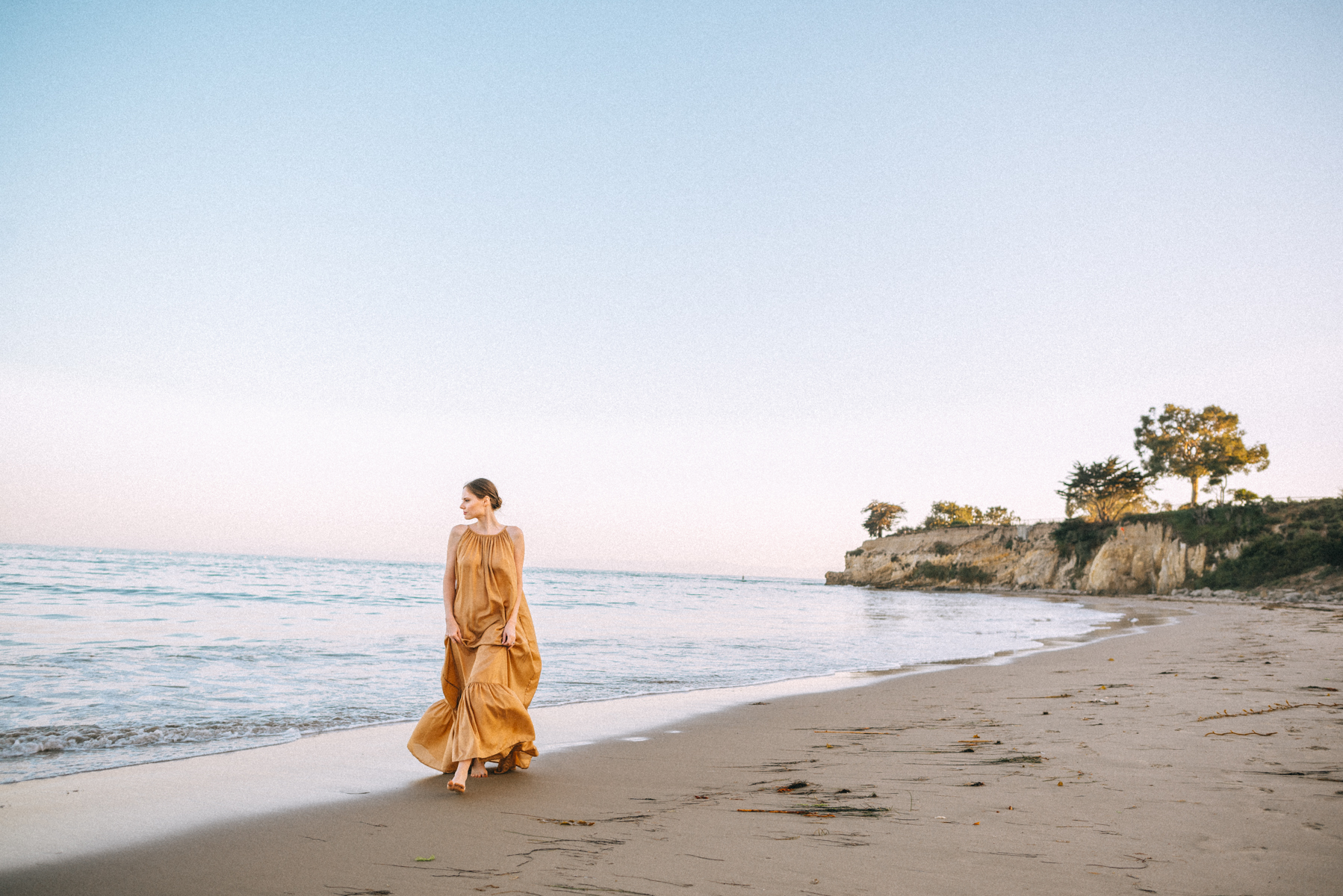 Alyssa Campanella of The A List blog visits Hotel Californian in Santa Barbara with Torrance Coombs wearing Kalita Brigitte dress and Cult Gaia Angelou bag for an anniversary trip.