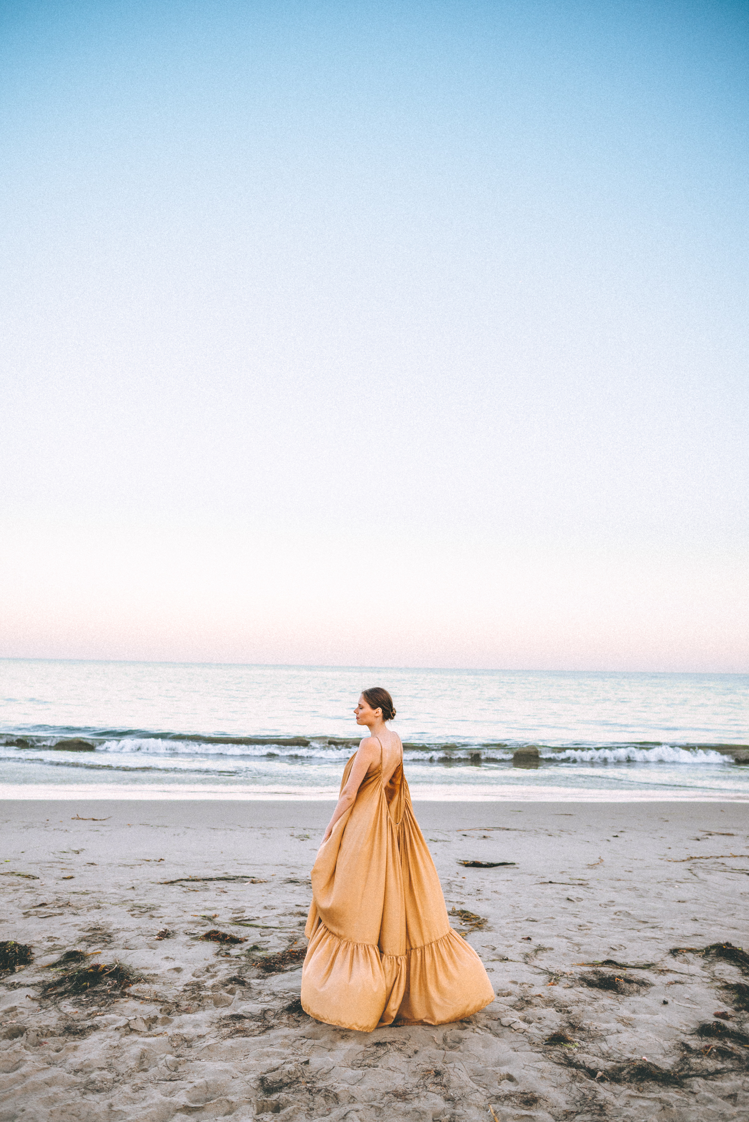 Alyssa Campanella of The A List blog visits Hotel Californian in Santa Barbara with Torrance Coombs wearing Kalita Brigitte dress and Cult Gaia Angelou bag for an anniversary trip.