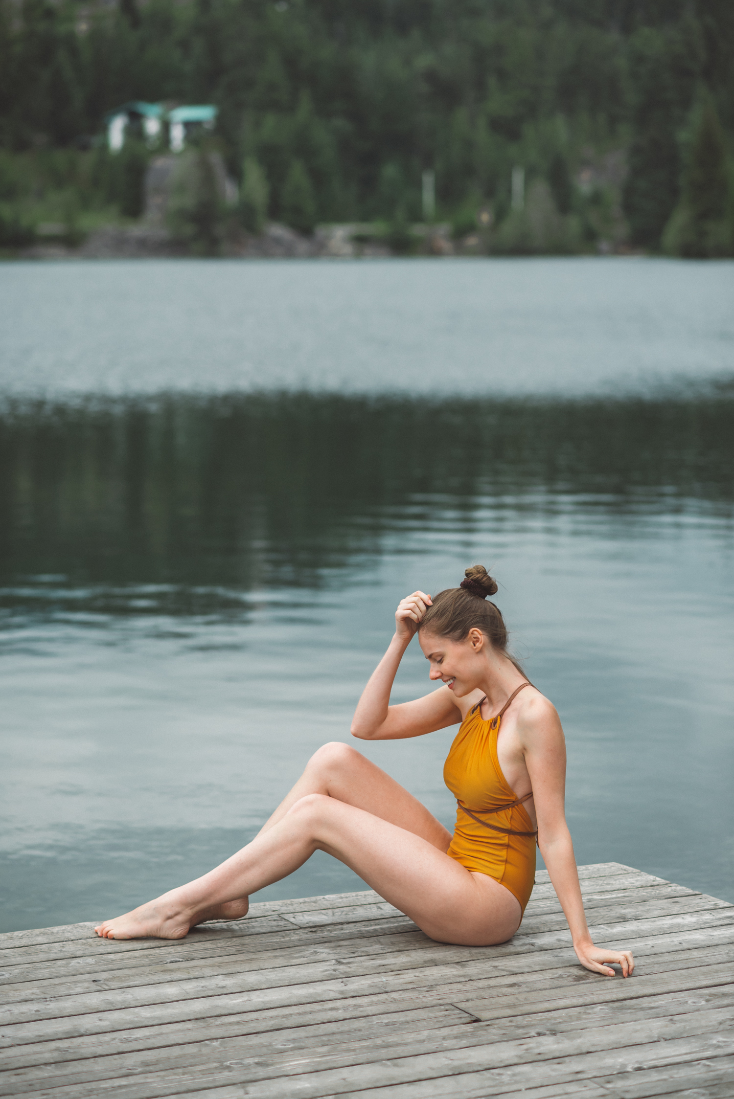 Alyssa Campanella of The A List shares her Whistler City Guide wearing Agua de Coco swimwear at Nita Lake Lodge