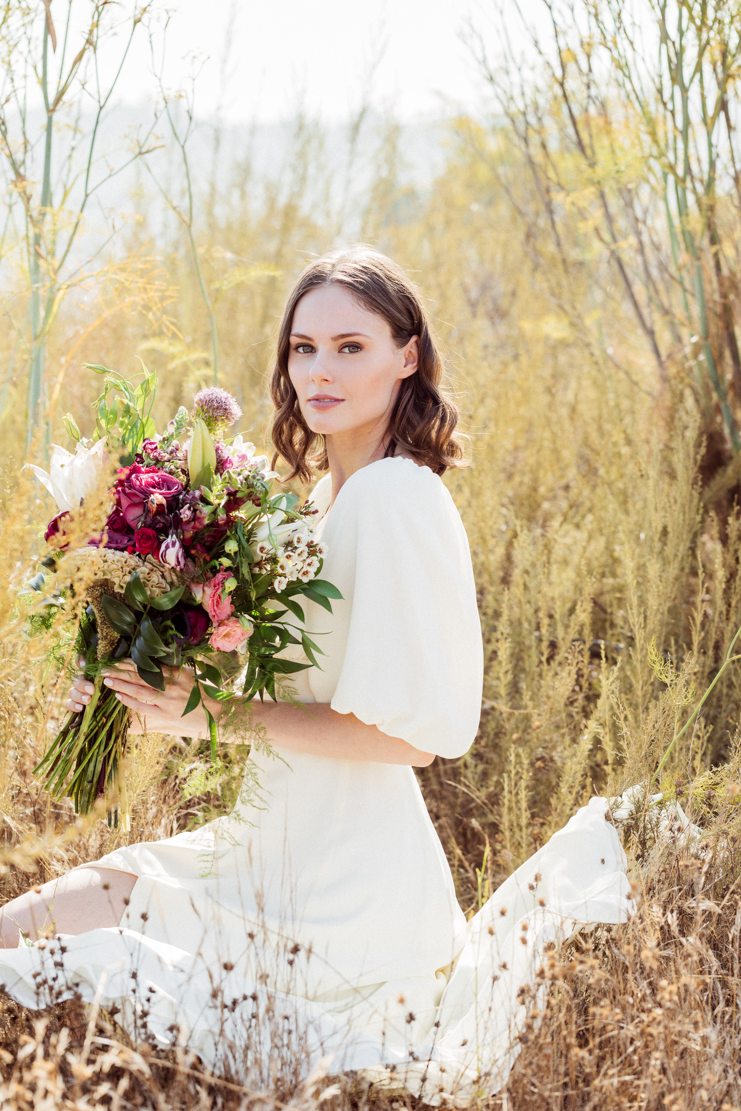 Alyssa Campanella of The A List blog shares her wedding bridal look for the romantic bride with David's Bridal