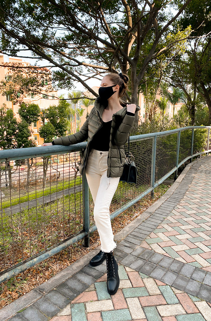 Alyssa Campanella of The A List blog shares her daily looks wearing Fendi boots, Soia and Kyo Jacinda coat, and Paige hoxton jeans