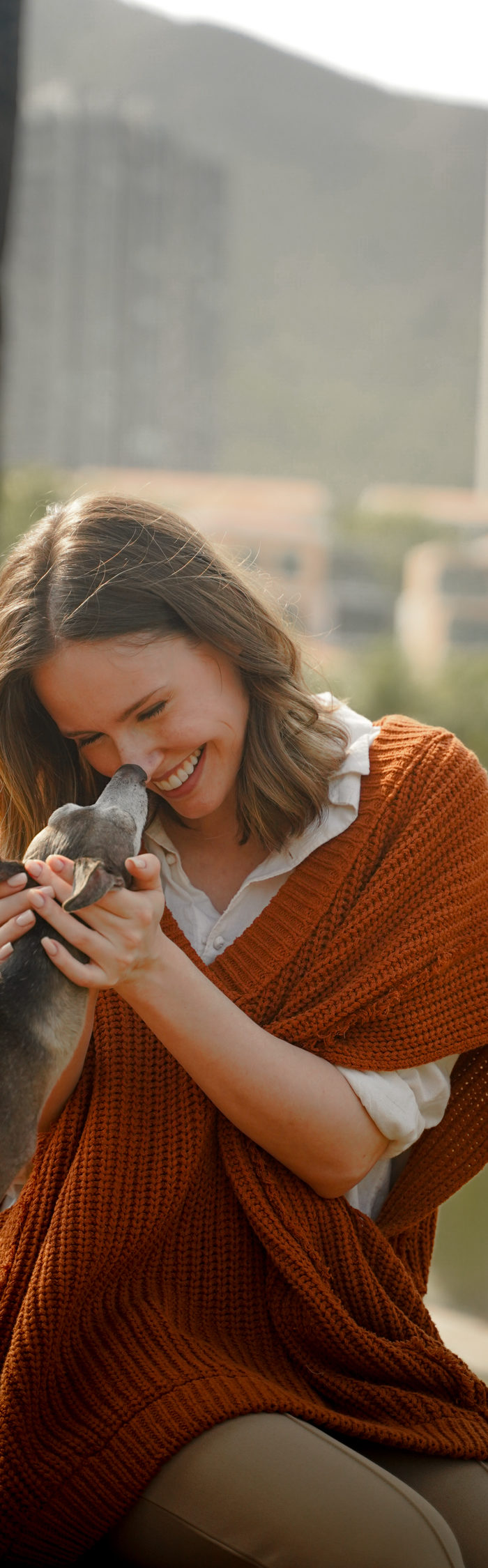 Alyssa Campanella of The A List blog and Argos the dog in Hong Kong