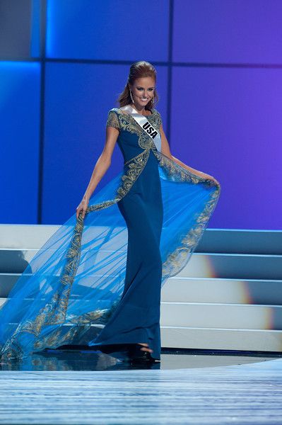 Alyssa Campanella Miss USA 2011 evening gown at Miss Universe