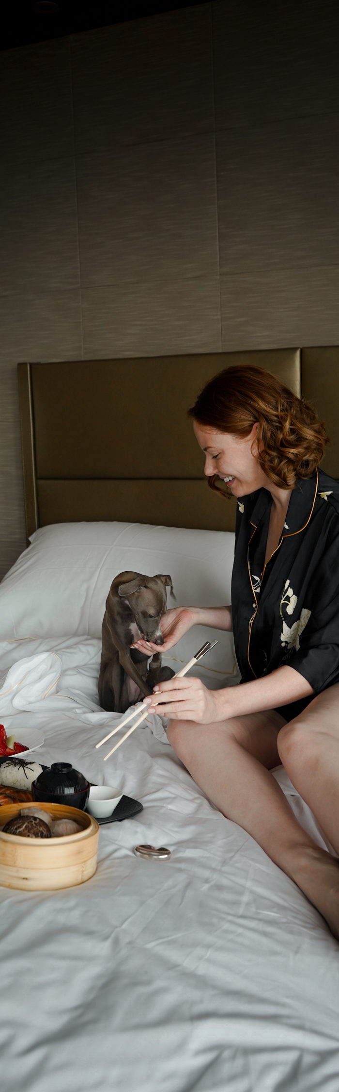 Miss USA 2011 Alyssa Campanella of The A List blog takes Luca on a Pawfect Staycation at Ritz Carlton Hong Kong